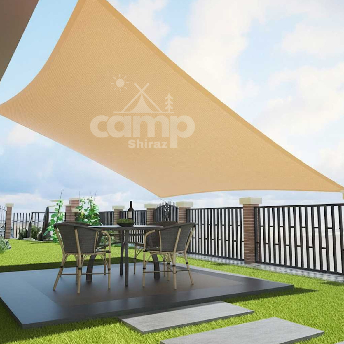 سایبان تورشید کرم (توری گلخانه‌ای ۹۰ درصد ضخیم)