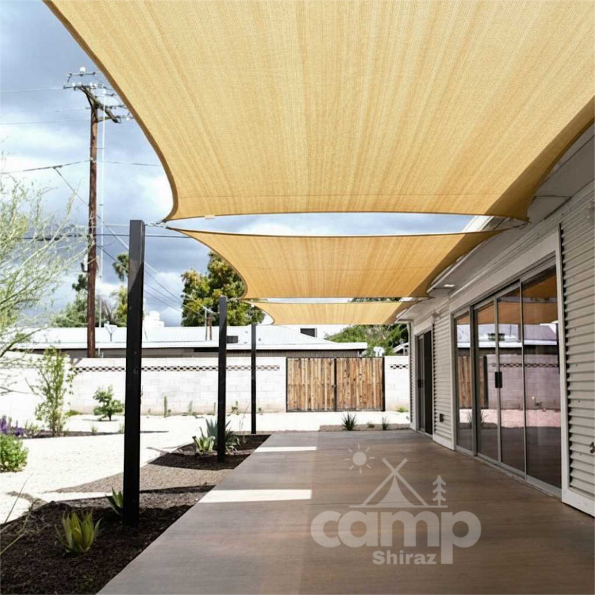 سایبان تورشید کرم (توری گلخانه‌ای ۸۰ درصد ضخیم)